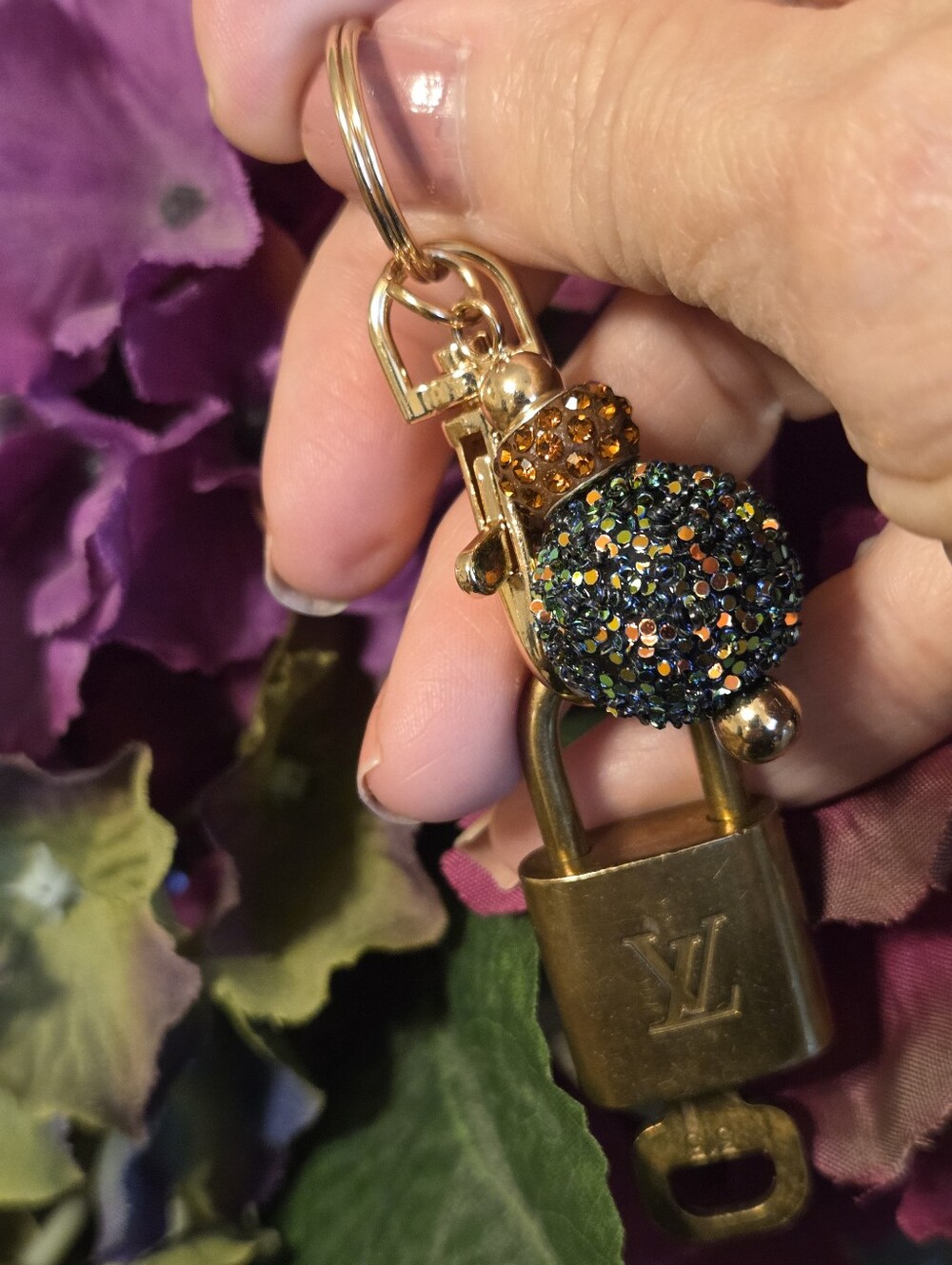 Louis Vuitton Brass Lock & Key # 315 And Keychain